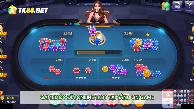 Game Xóc đĩa online TK88 tại sảnh ON Game