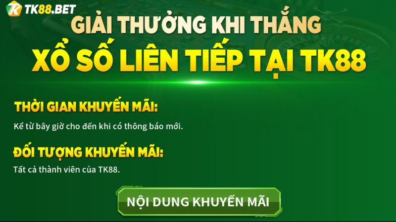 Nội dung ưu đãi nhận thưởng khi thắng xổ số liên tiếp